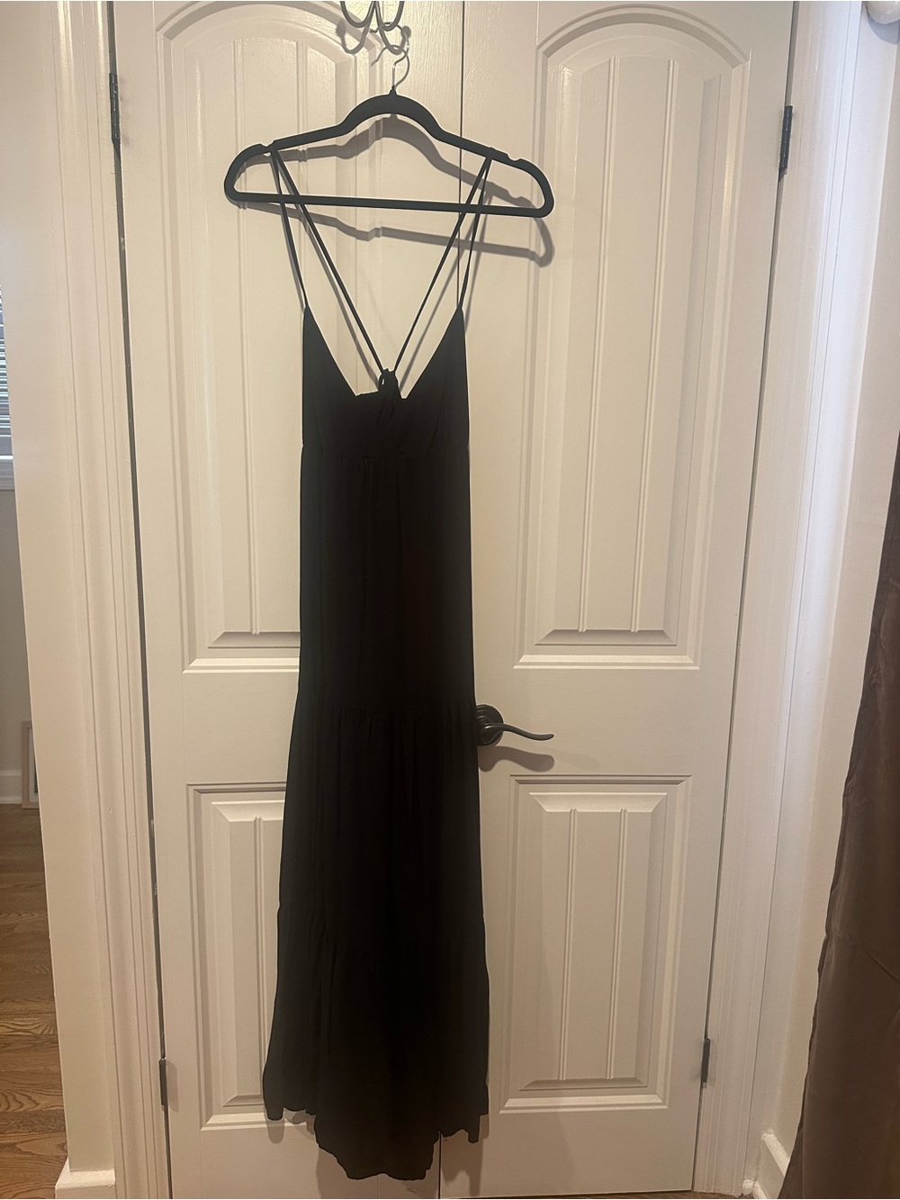 Forever 21 Black Strappy V-Neck Maxi Dress